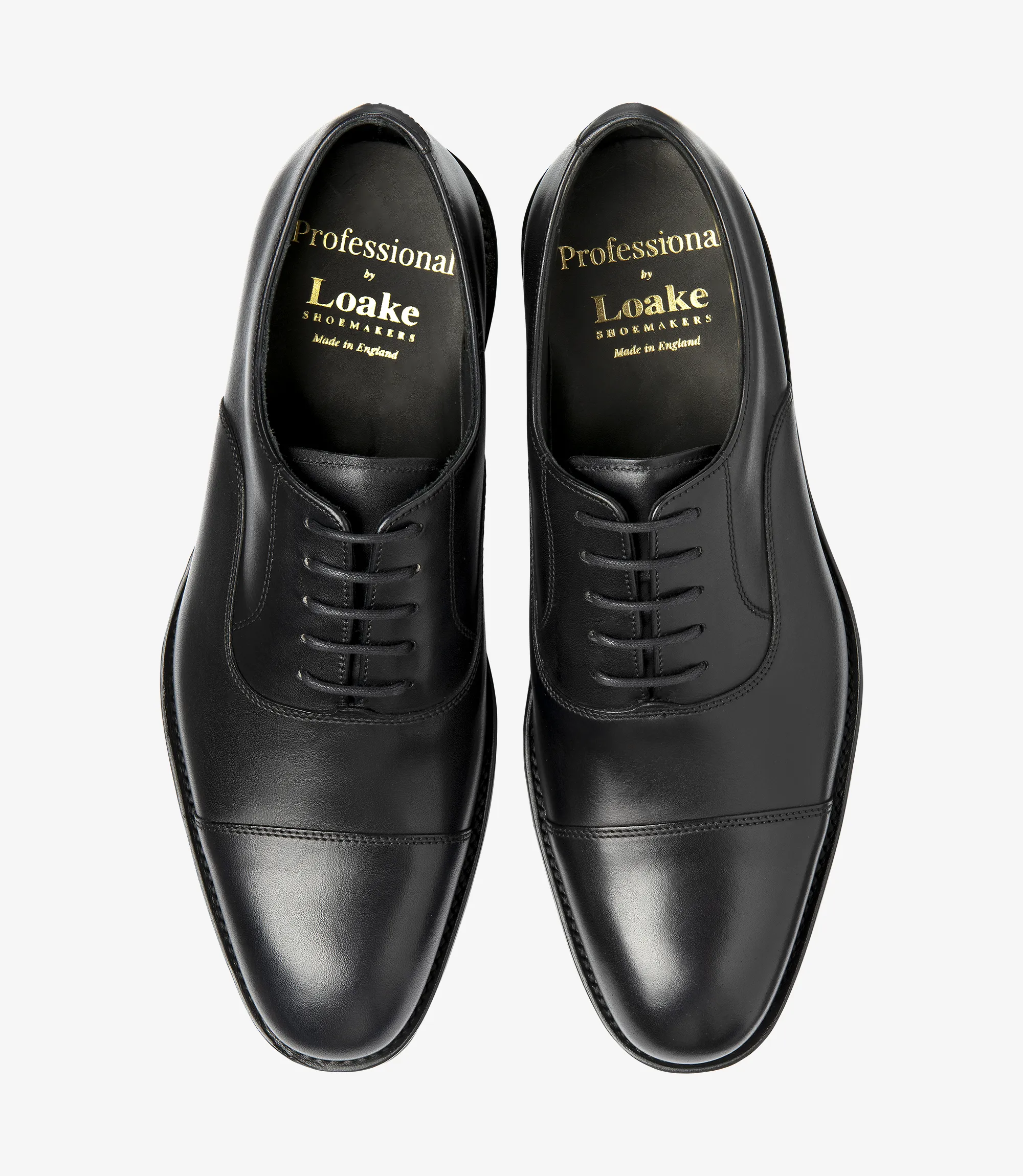 Mens Hitchcock Black toe-cap shoes toe-cap