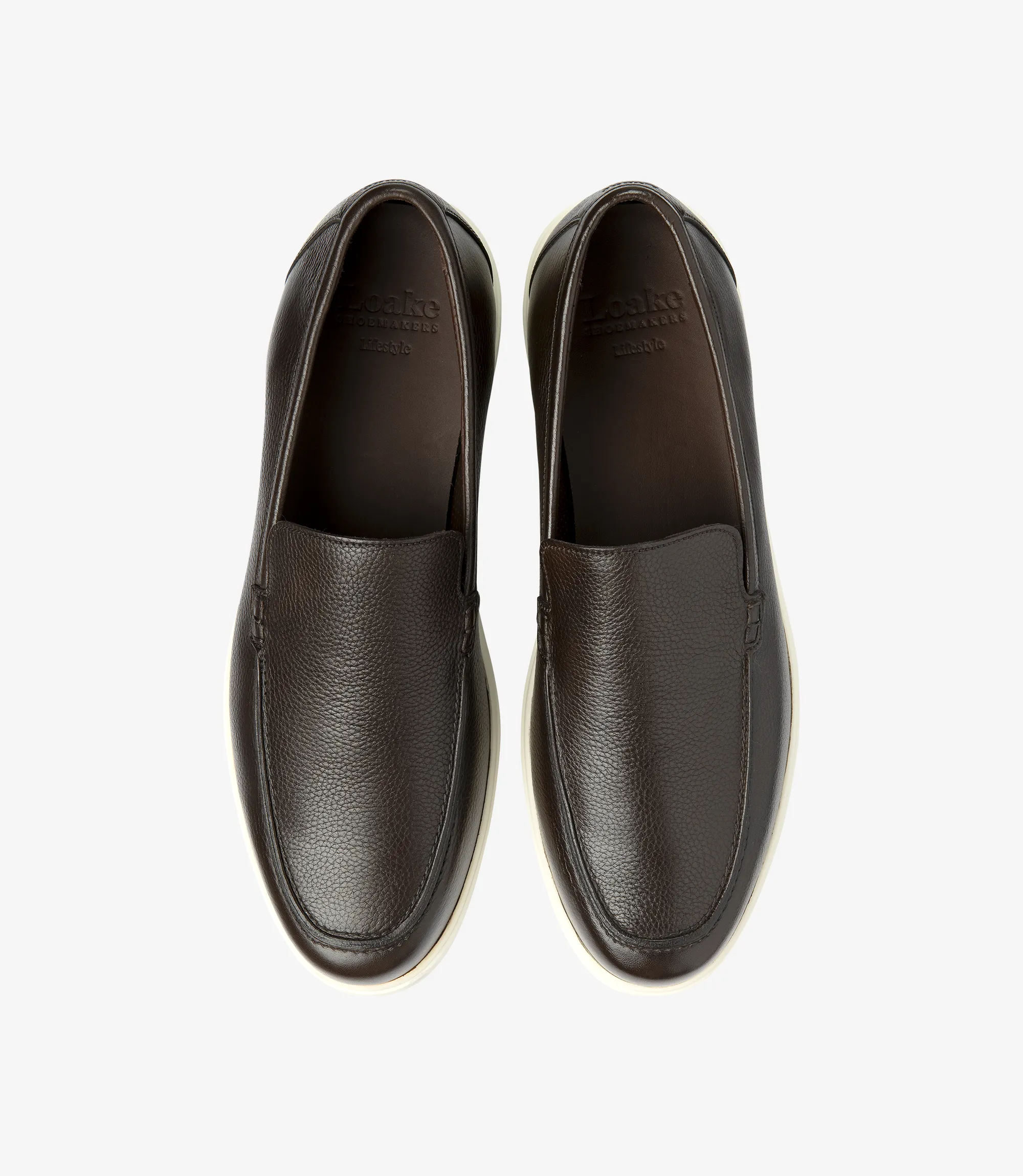 Mens Tuscany Dark Brown Grain loafer shoes loafer