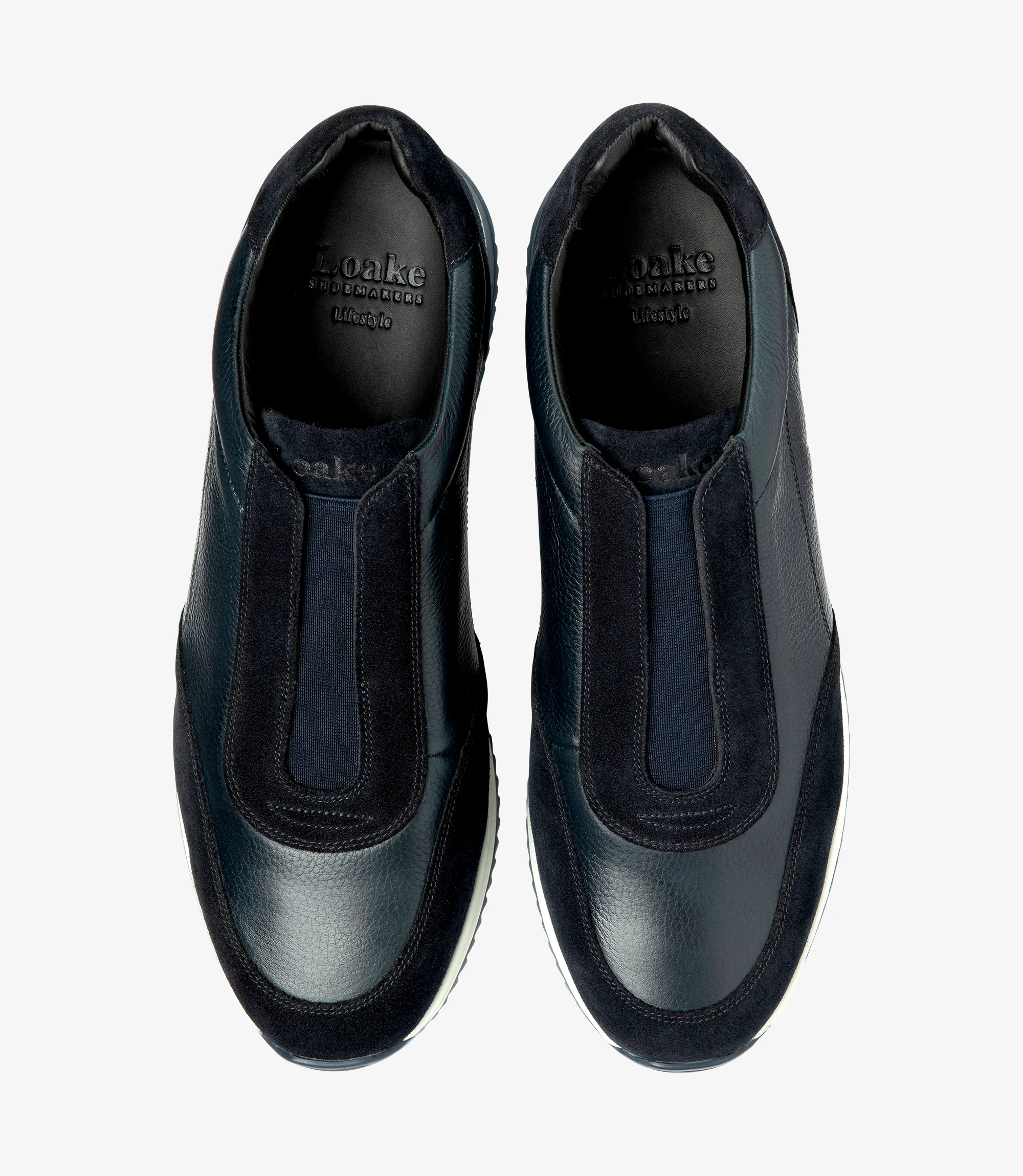 Mens Ballantyne Navy Grain trainer shoes trainer